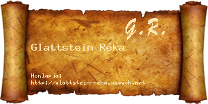 Glattstein Réka névjegykártya